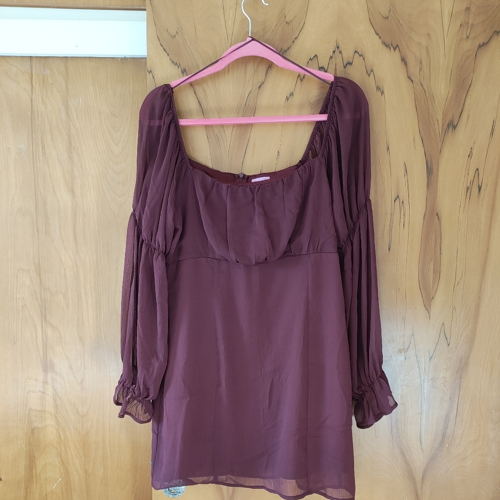 Francesca MI Ami Burgundy Dress.  Size large
